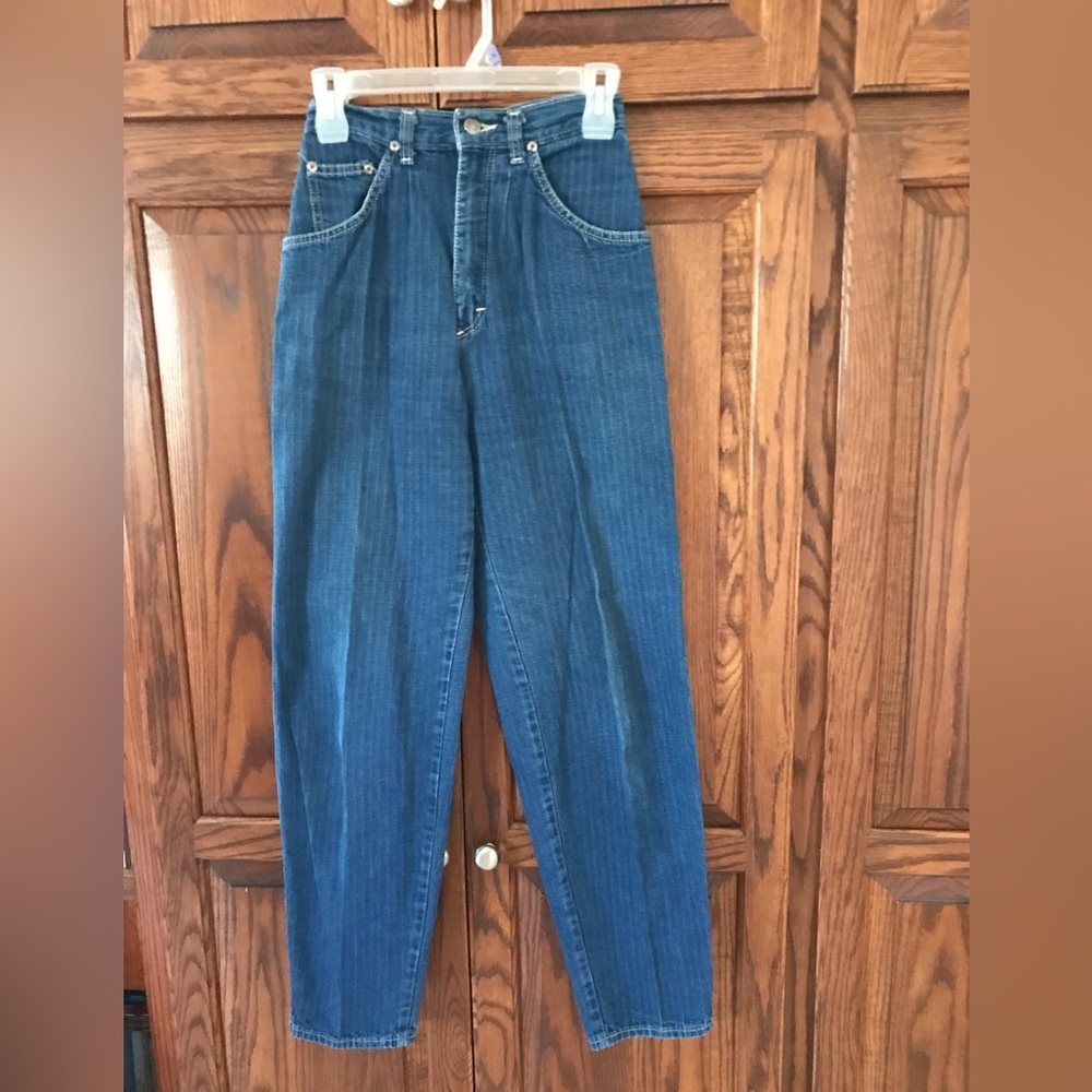 Trails End Pinstriped Jeans Size: 5 Junior